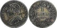 ITALIAN STATES Lira PAPAL STATES, Pius IX, Rome, Silver -