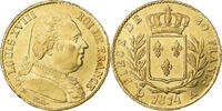 France 20 Francs Louis XVIII, Paris, Gold, Gadoury:1026 -
