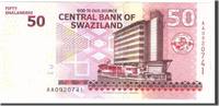 Swaziland 50 Emalangeni 2010 Banknote, 2010-09-06, KM:38a UNZ 275.70 元  ＋  41.42 元 运费