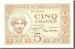 Madagascar 5 Francs 1937 Banknote, Undated, KM:35 UNZ- 912.02 元  ＋  41.42 元 运费