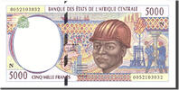Central African States 5000 Francs Banknote, Undated, KM:504Nf -