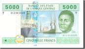 Central African States 5000 Francs Banknote, Undated, KM:109T -