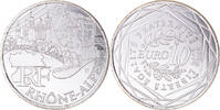 France 10 Euro Rhône Alpes, Rhône-Alpes, Silver -