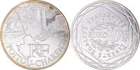 France 10 Euro Poitou-Charentes, Silver -