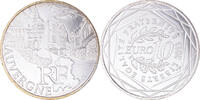 France 10 Euro Auvergne, Silver -
