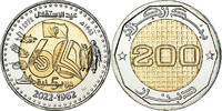 Algeria 200 Dinars Coin, Indépendance., Bi-Metallic -