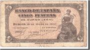 Spain 5 Pesetas Banknote, 1937-07-18, KM:106a -