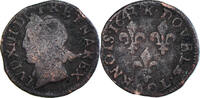 France Double Tournois Coin, Louis XIII, Double tournois de Warin, tête à gauche, Double -