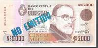 Uruguay 5000 Nuevos Pesos Banknote, Undated, KM:68a -