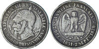 France 5 Centimes Coin, Napoleon III, Satirique, Tin -