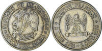 France 5 Centimes Coin, Napoleon III, Paris, Satirique, Brass -