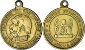 France 5 Centimes Coin, Napoléon III, Paris, Brass -