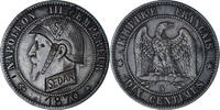 France 10 Centimes Coin, Napoléon III, Paris, Satirique -