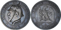 France 10 Centimes Coin, Napoléon III, Paris, Satirique -