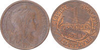France Centime Coin, Dupuis, Paris, Bronze, KM:840 -