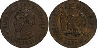 France 10 Centimes Sedan, Satirique, Bronze -