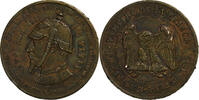 France 10 Centimes Napoléon III, Satirique, Bronze -