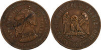 France 10 Centimes Napoléon III, Sedan, Satirique, Bronze -