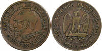 France Module de 5 Centimes Napoleon III, Paris, Satirique, Bronze -