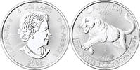 Canada 5 Dollars Elizabeth II, Cougar, Silver -