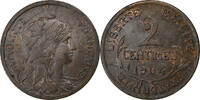 France 2 Centimes Dupuis, Paris, Bronze, Gadoury:107, KM:841 -