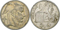 Belgium 50 Francs Régence Prince Charles, Mercure, Brussels, Silver -