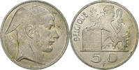 Belgium 50 Francs Régence Prince Charles, Mercure, Brussels, Silver -