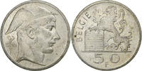 Belgium 50 Francs Régence Prince Charles, Mercure, Brussels, Silver -