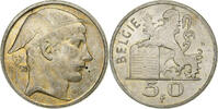 Belgium 50 Francs, 50 Frank Régence Prince Charles, Silver, AU(50-53) -