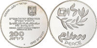 Israel 200 Lirot Berne, BU, Silver, KM:104 -