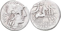 Denarius Coin, Aburia, Rome, Silver, Crawford:250/1 -