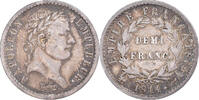 France 1/2 Franc Coin, Napoleon I, Paris, Silver, Gadoury:399 -