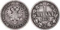 Finland Markka Coin, Alexander II, Helsinki, Silver, KM:3.1 -