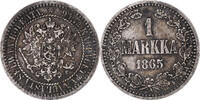 Finland Markka Coin, Alexander II, Helsinki, Silver, KM:3.1 -