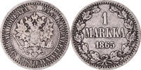 Finland Markka Coin, Alexander II, Helsinki, Silver, KM:3.1 -