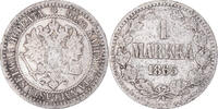 Finland Markka Coin, Alexander II, Helsinki, Silver, KM:3.1 -
