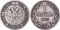 Finland Markka Coin, Alexander II, Helsinki, Silver, KM:3.1 -