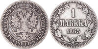 Finland Markka Coin, Alexander II, Helsinki, Silver, KM:3.1 -