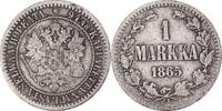 Finland Markka Coin, Alexander II, Helsinki, Silver, KM:3.1 -