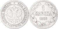 Finland Markka Coin, Alexander II, Helsinki, Silver, KM:3.1 -