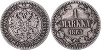 Finland Markka Coin, Alexander II, Helsinki, Silver, KM:3.1 -