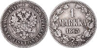 Finland Markka Coin, Alexander II, Helsinki, Silver, KM:3.1 -