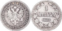 Finland Markka Coin, Alexander II, Helsinki, Silver, KM:3.1 -