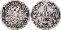 Finland Markka Coin, Alexander II, Helsinki, Silver, KM:3.1 -