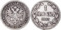 Finland Markka Coin, Alexander II, Helsinki, Silver, KM:3.1 -
