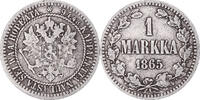 Finland Markka Coin, Alexander II, Helsinki, Silver, KM:3.1 -