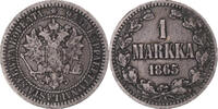 Finland Markka Coin, Alexander II, Helsinki, Silver, KM:3.1 -