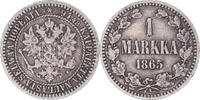 Finland Markka Coin, Alexander II, Helsinki, Silver, KM:3.1 -