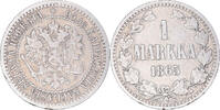 Finland Markka Coin, Alexander II, Helsinki, Silver, KM:3.1 -
