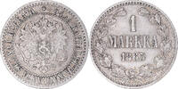 Finland Markka Coin, Alexander II, Helsinki, Silver, KM:3.1 -